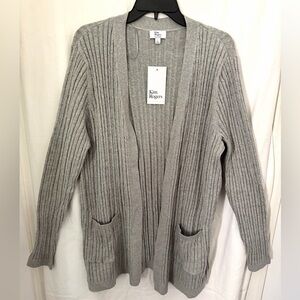 Kim Rogers Light Gray Women's Cardigan